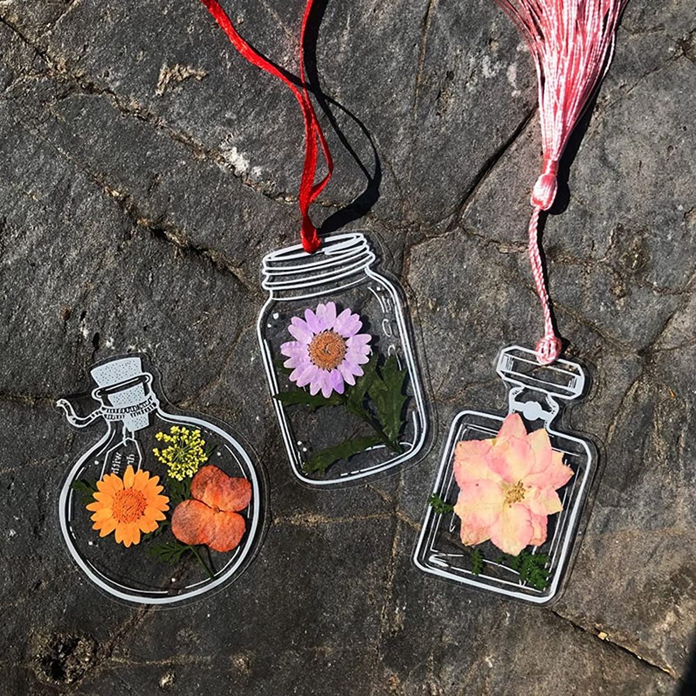 30Pcs Handmade DIY Transparent - Dried Flower Bookmark avis et prix