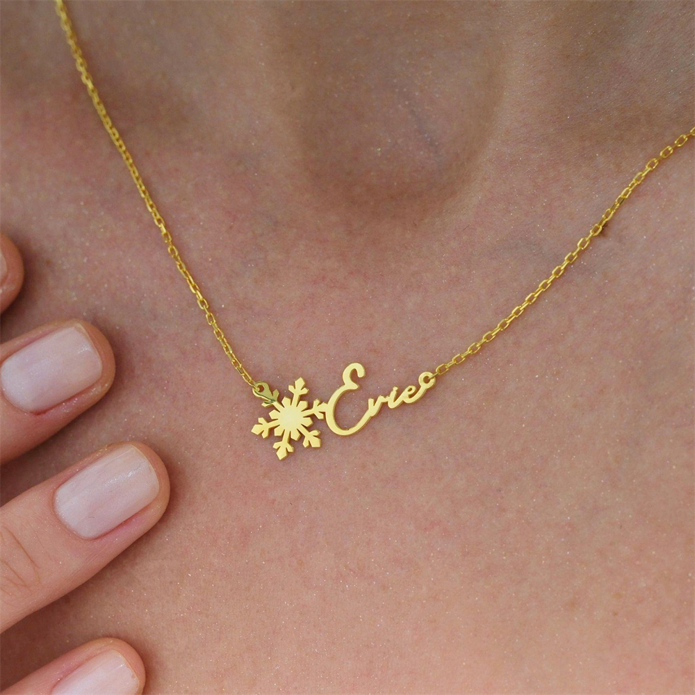 Custom Simple Name Necklace St - Birth Flower Necklace avis et prix