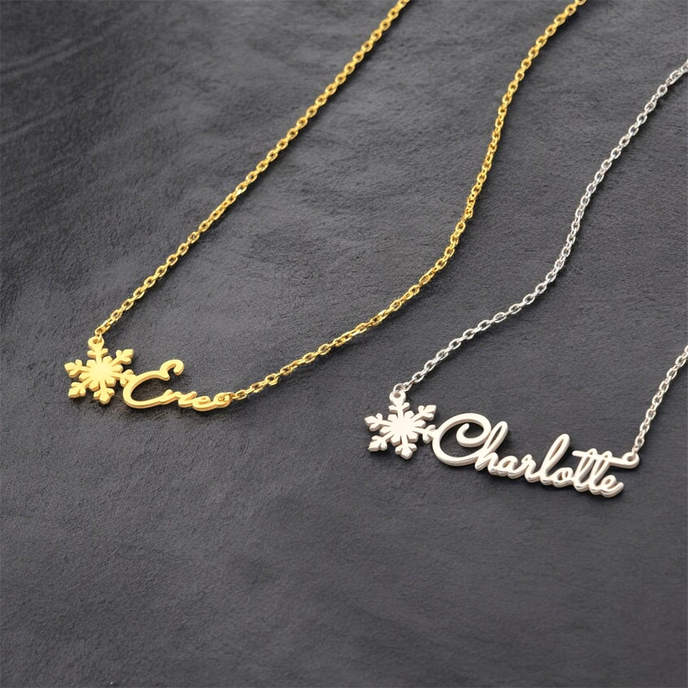 Custom Simple Name Necklace St - Birth Flower Necklace avis et prix