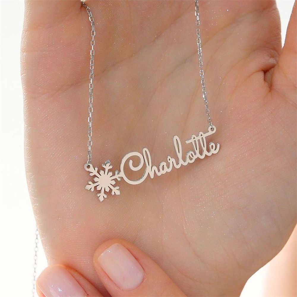 Custom Simple Name Necklace St - Birth Flower Necklace avis et prix