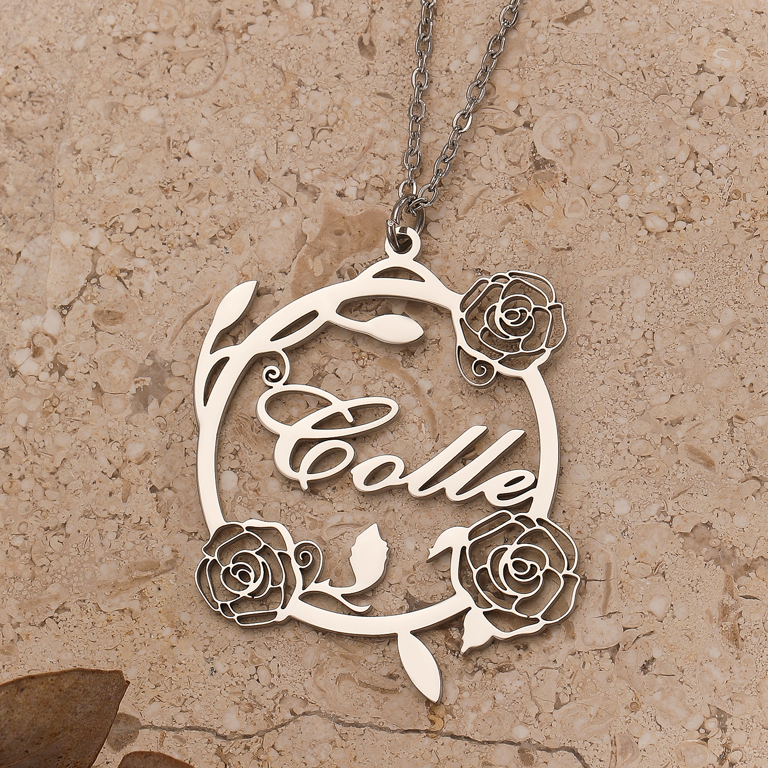 1pc Custom Rose Flower Name Ne - Name Necklace Custom avis et prix