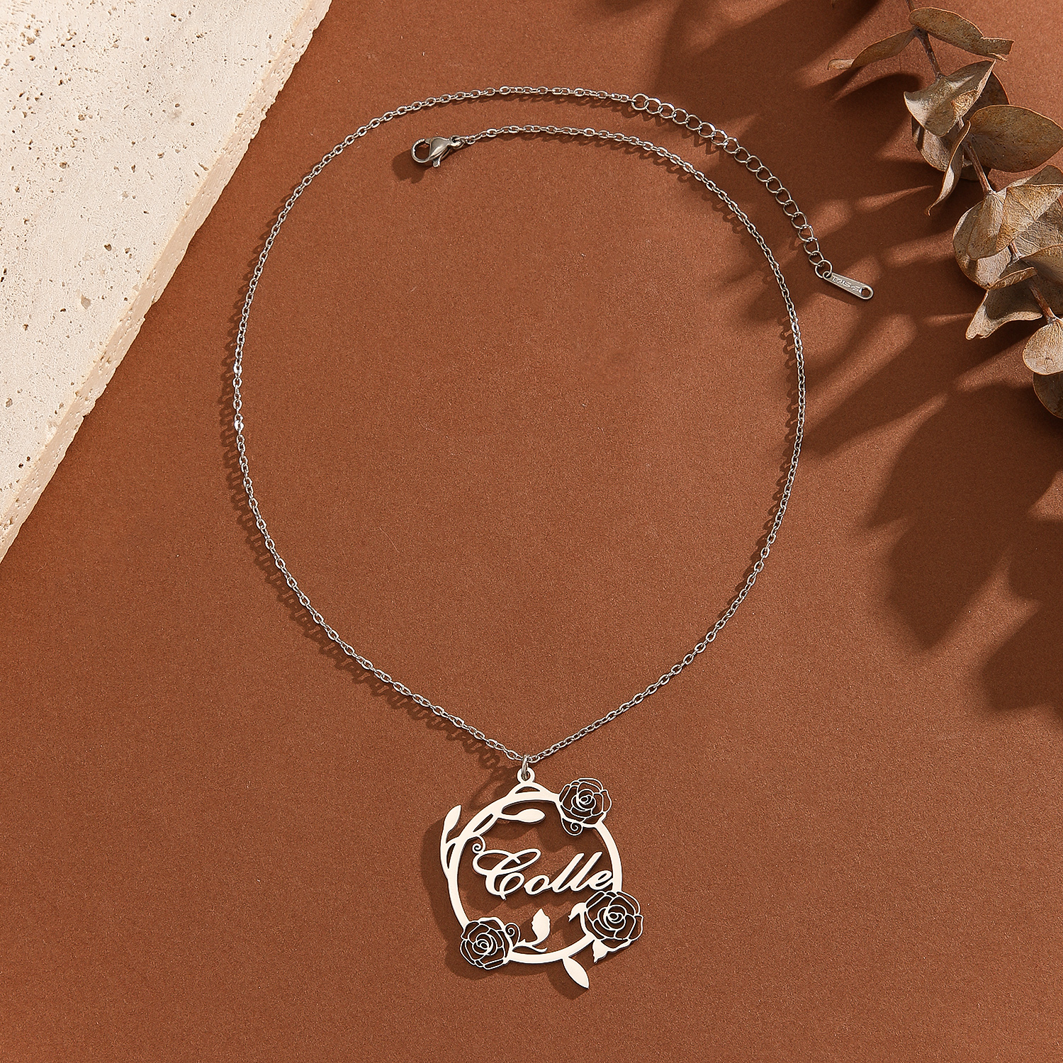 1pc Custom Rose Flower Name Ne - Name Necklace Custom avis et prix