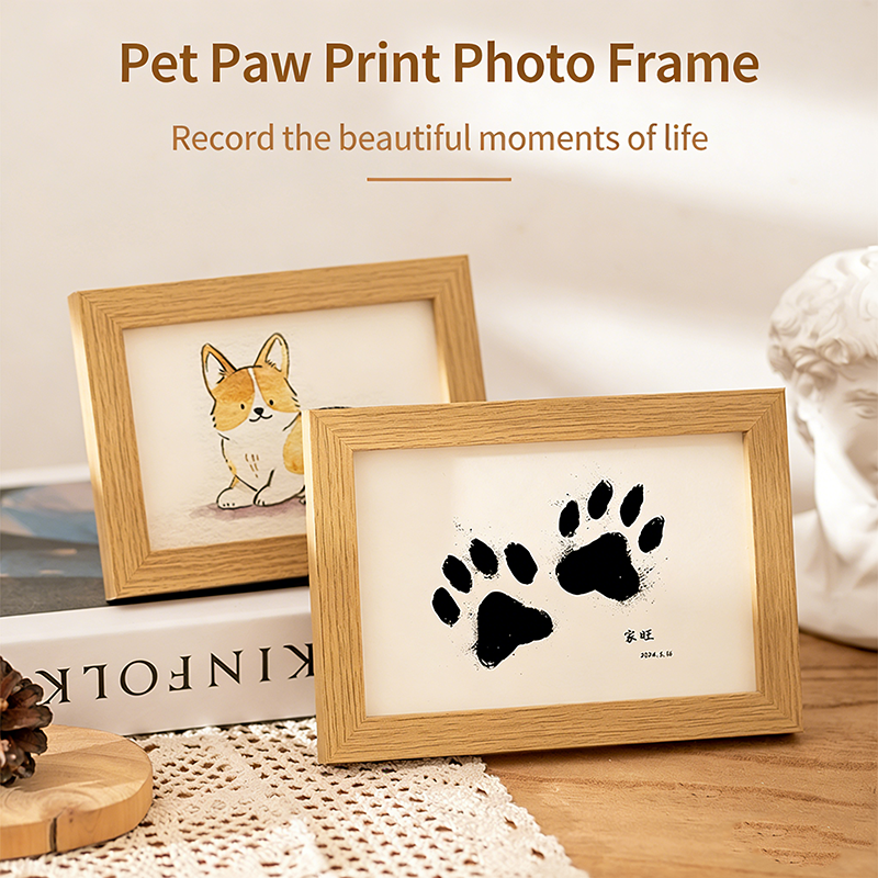 Diy Wooden Baby Pet Paw Print  - Engraved Wood Frame avis et prix