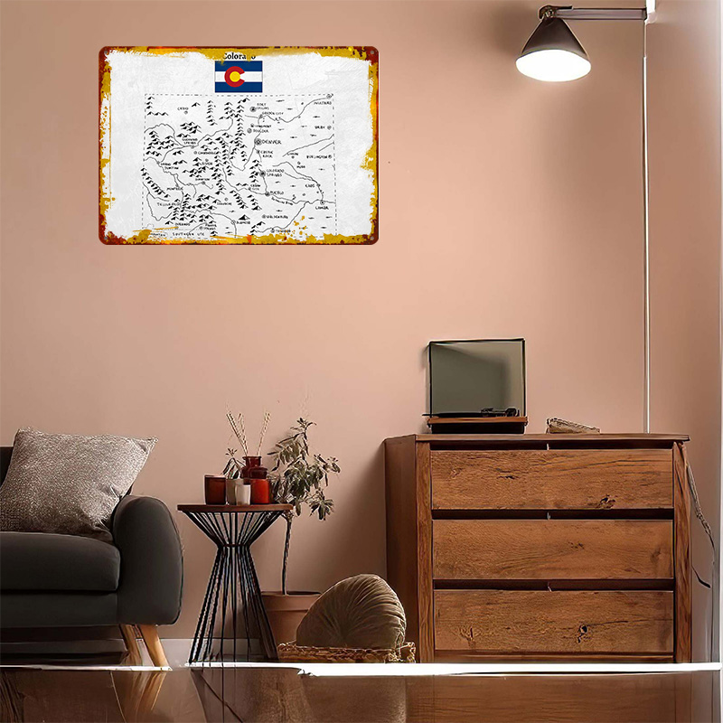 Hand Drawn Map of Colorado 3D  - Custom Map Poster avis et prix