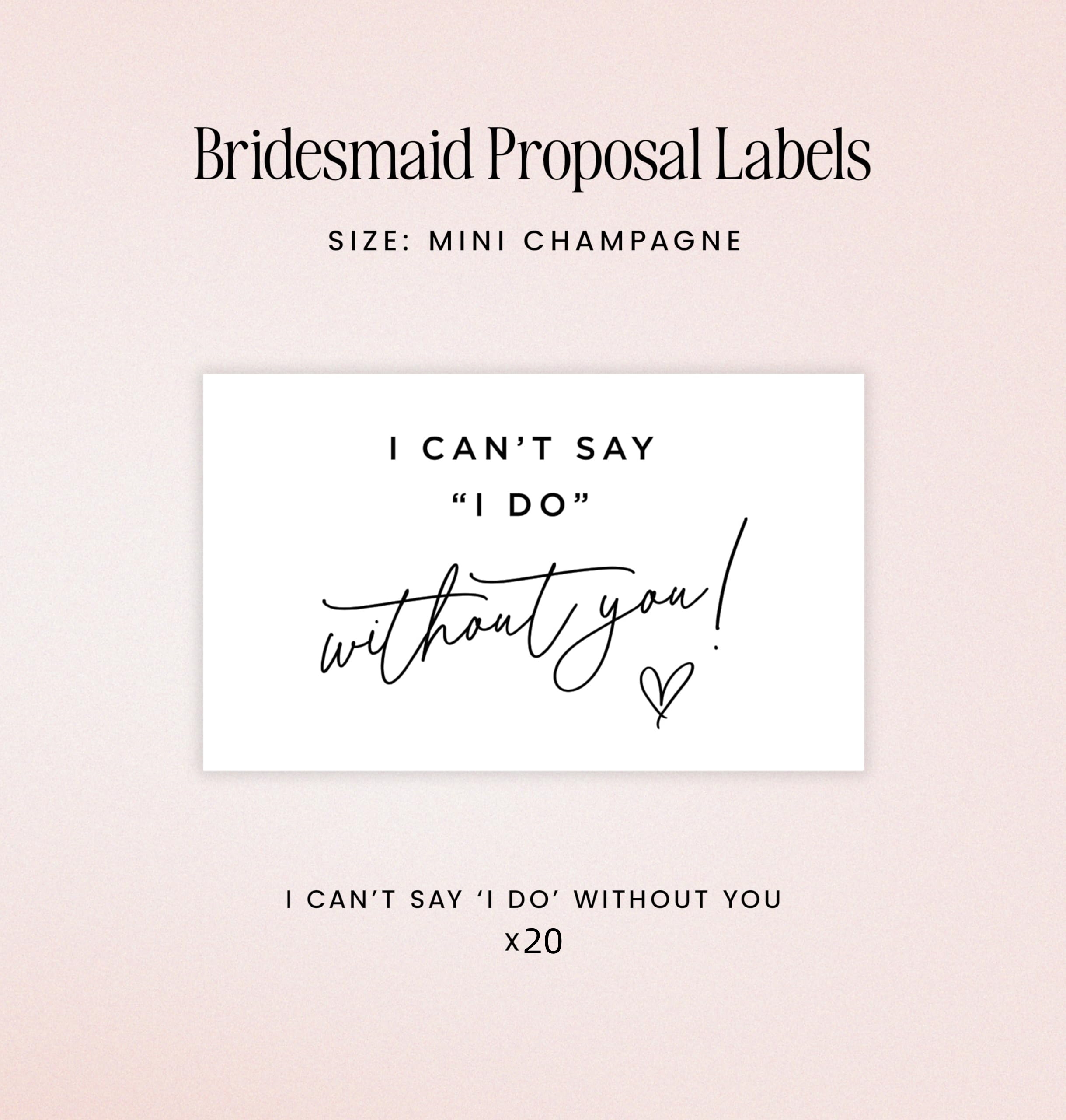 Bridesmaid Proposal Mini Champ - Personalised Candle Label avis et prix