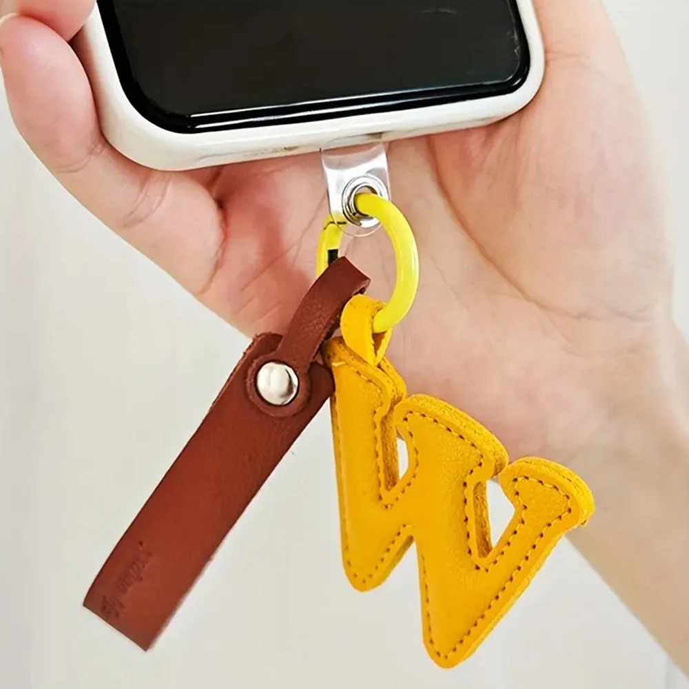 Creative PU Leather 26 Letter  - Monogram Keychain Leather avis et prix