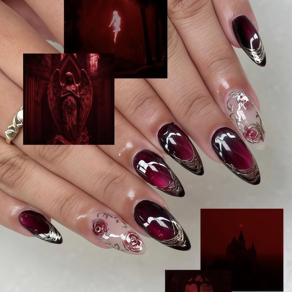 3D fake nails for women girls  - Pressed Flower Art avis et prix