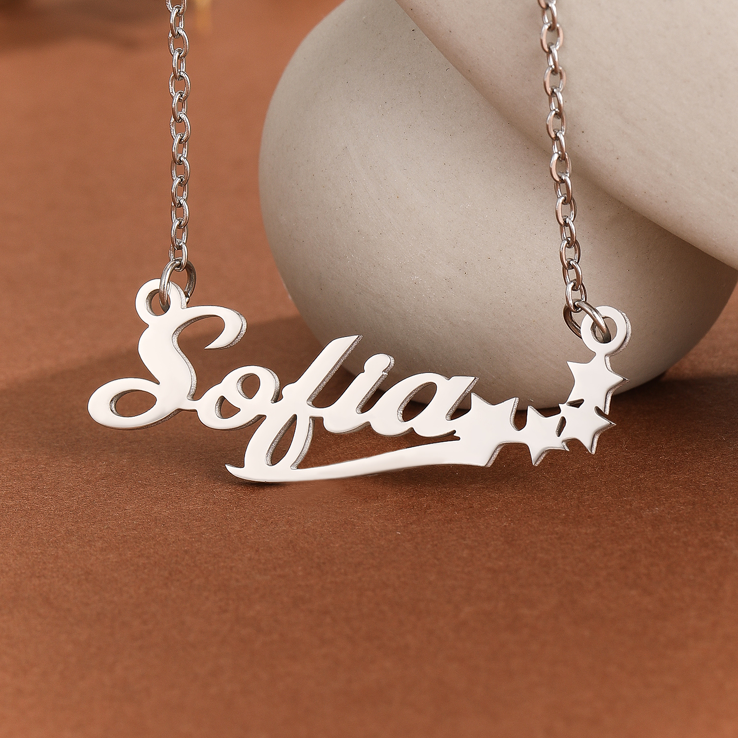 Stainless Steel Star Letter Pe - Name Necklace Custom avis et prix