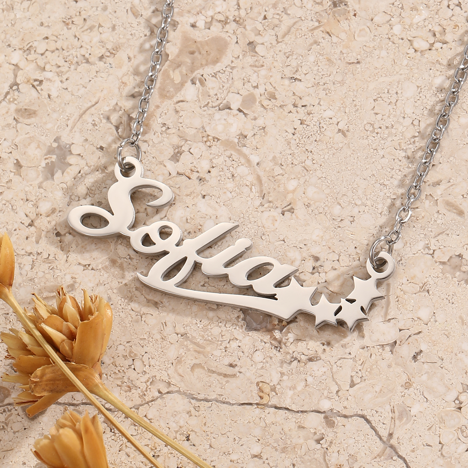 Stainless Steel Star Letter Pe - Name Necklace Custom avis et prix