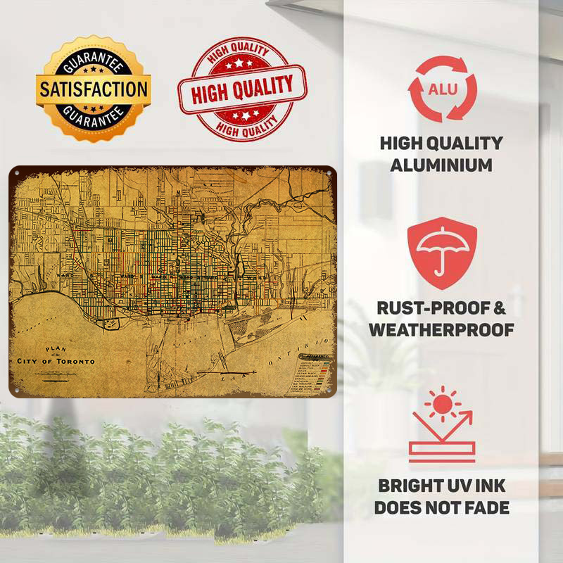 Vintage Street Map of Toronto  - Custom Map Poster avis et prix