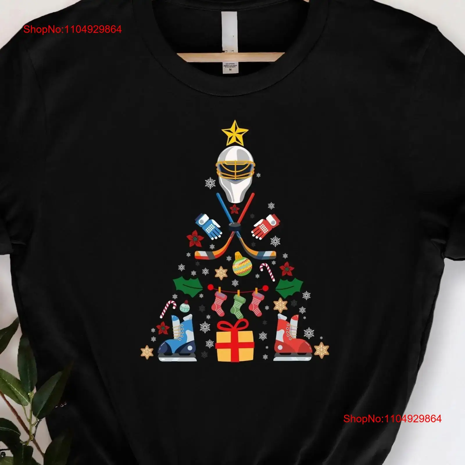 Hockey Christmas Tree T Shirt  - Family Tree Print avis et prix