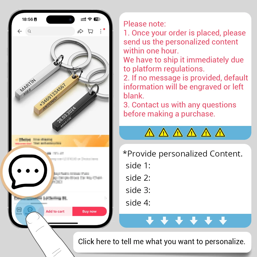 Personalized 3D Bar Keychain E - Initial Ring Custom avis et prix