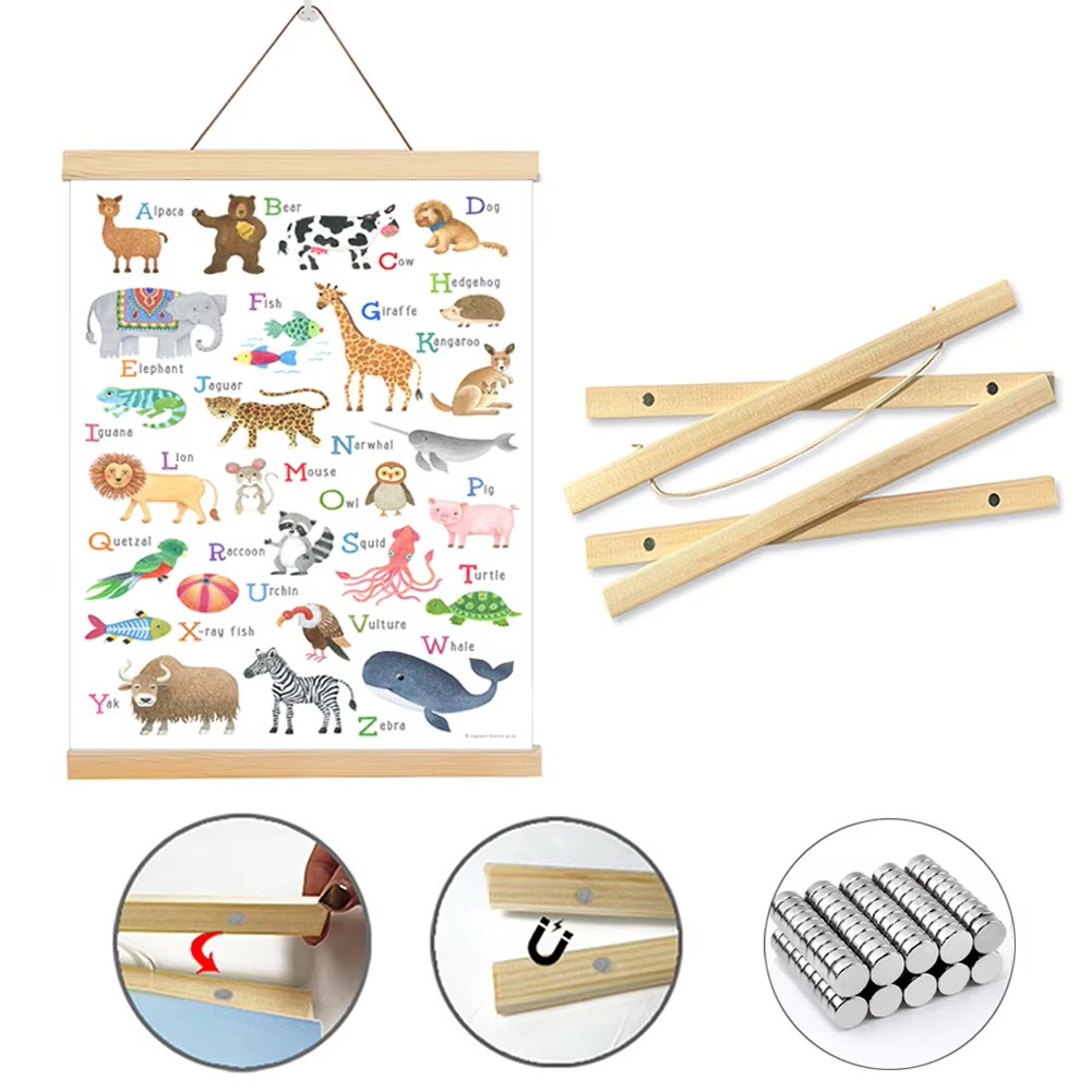 7 Colors 30 40 50cm Magnatic P - Engraved Wood Frame avis et prix