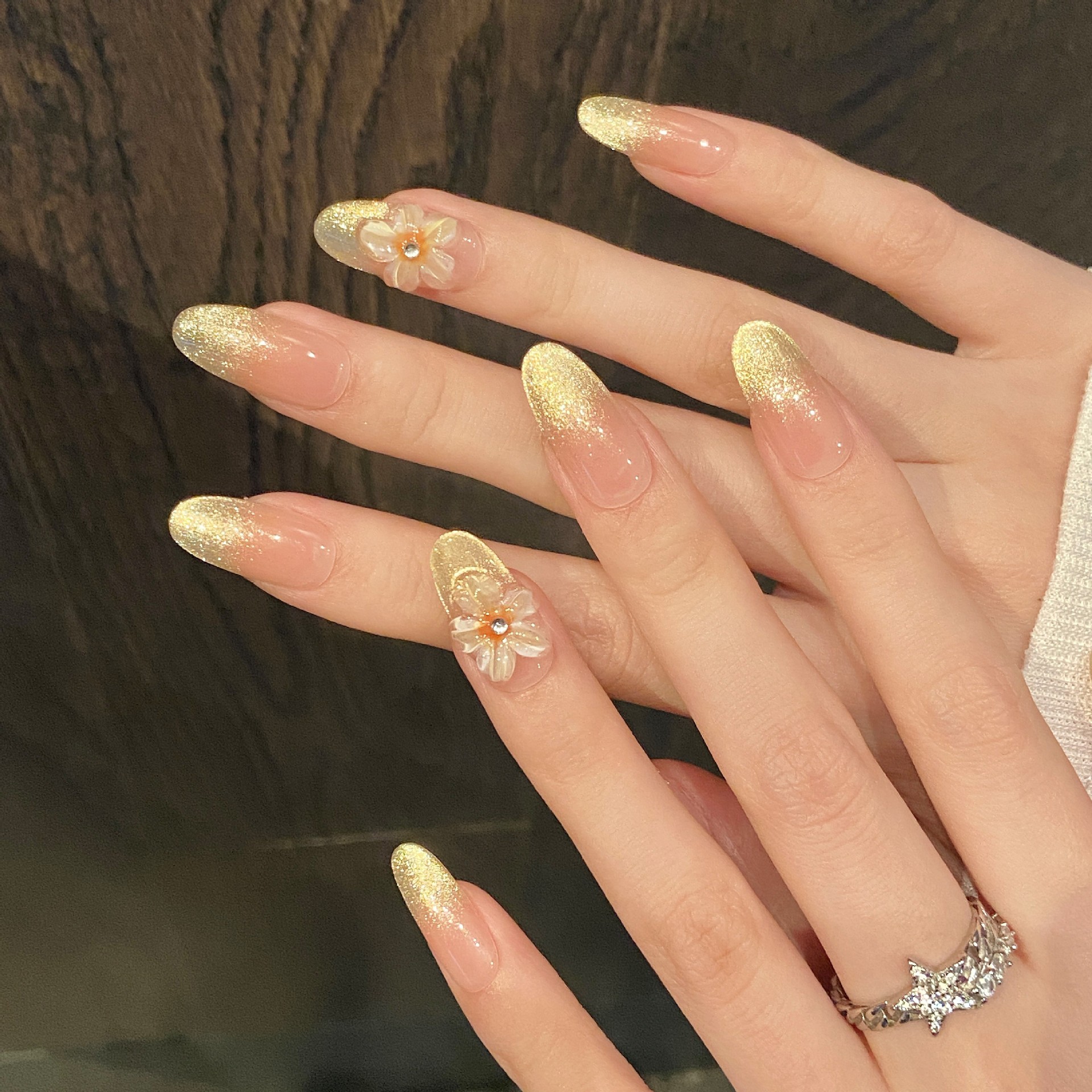 10pcs Handmade Press on Nails  - Pressed Flower Art avis et prix