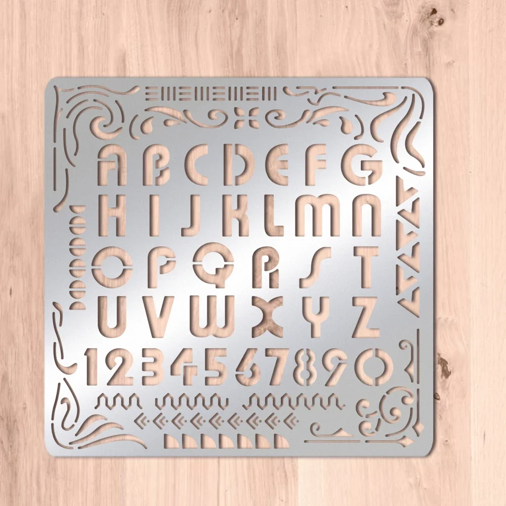 Matte Artistic Metal Letters S - Engraved Wood Frame avis et prix