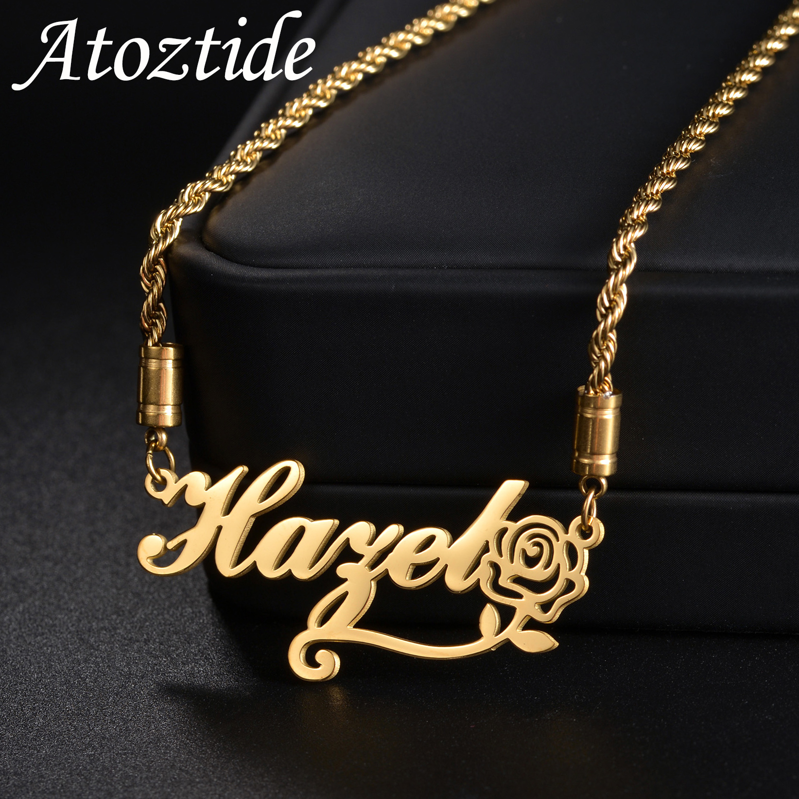 Atoztide Personalized Custom N - Birth Flower Necklace avis et prix