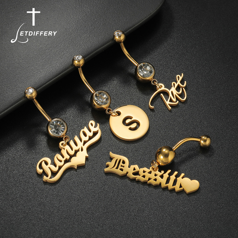 Letdiffery Custom Name Belly B - Initial Ring Custom avis et prix