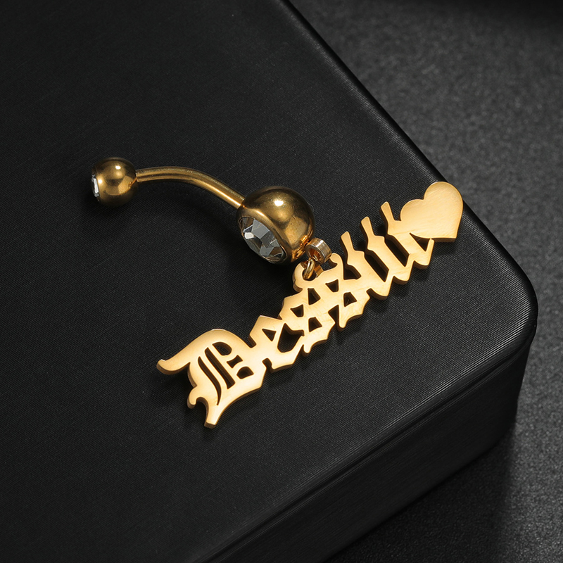 Letdiffery Custom Name Belly B - Initial Ring Custom avis et prix