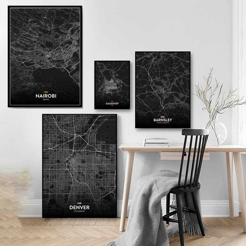 Paris London New York CUSTOM C - Custom Map Poster avis et prix