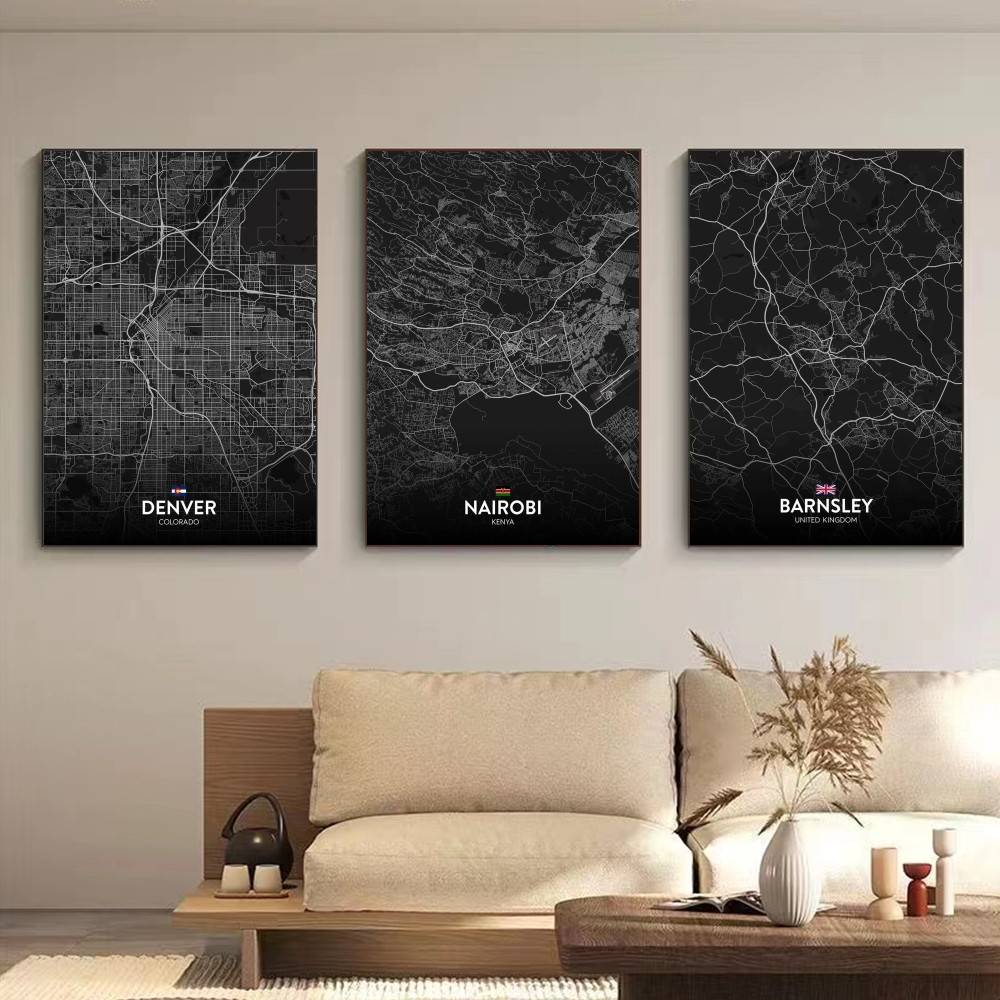 Paris London New York CUSTOM C - Custom Map Poster avis et prix