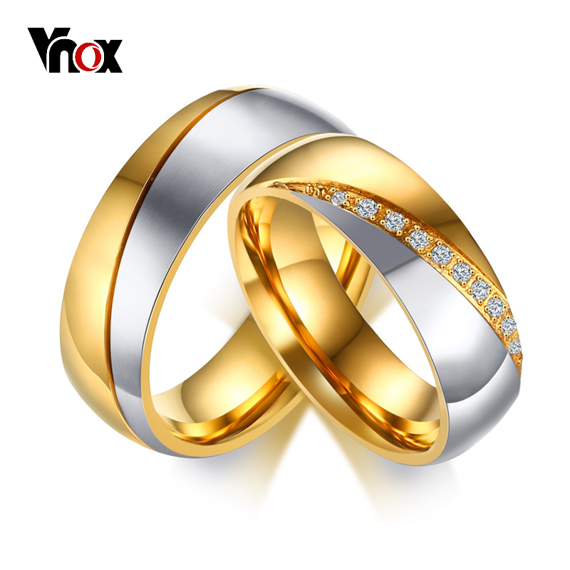 Vnox Temperament Wedding Rings - Initial Ring Custom avis et prix