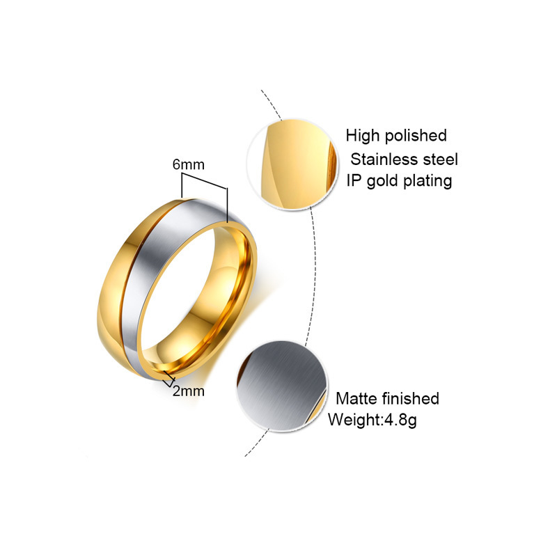 Vnox Temperament Wedding Rings - Initial Ring Custom avis et prix