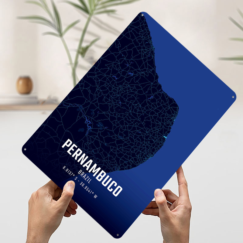 Pernambuco Midnight City Map M - Custom Map Poster avis et prix