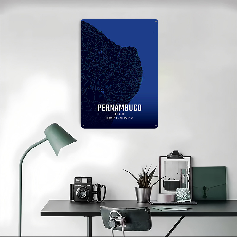 Pernambuco Midnight City Map M - Custom Map Poster avis et prix
