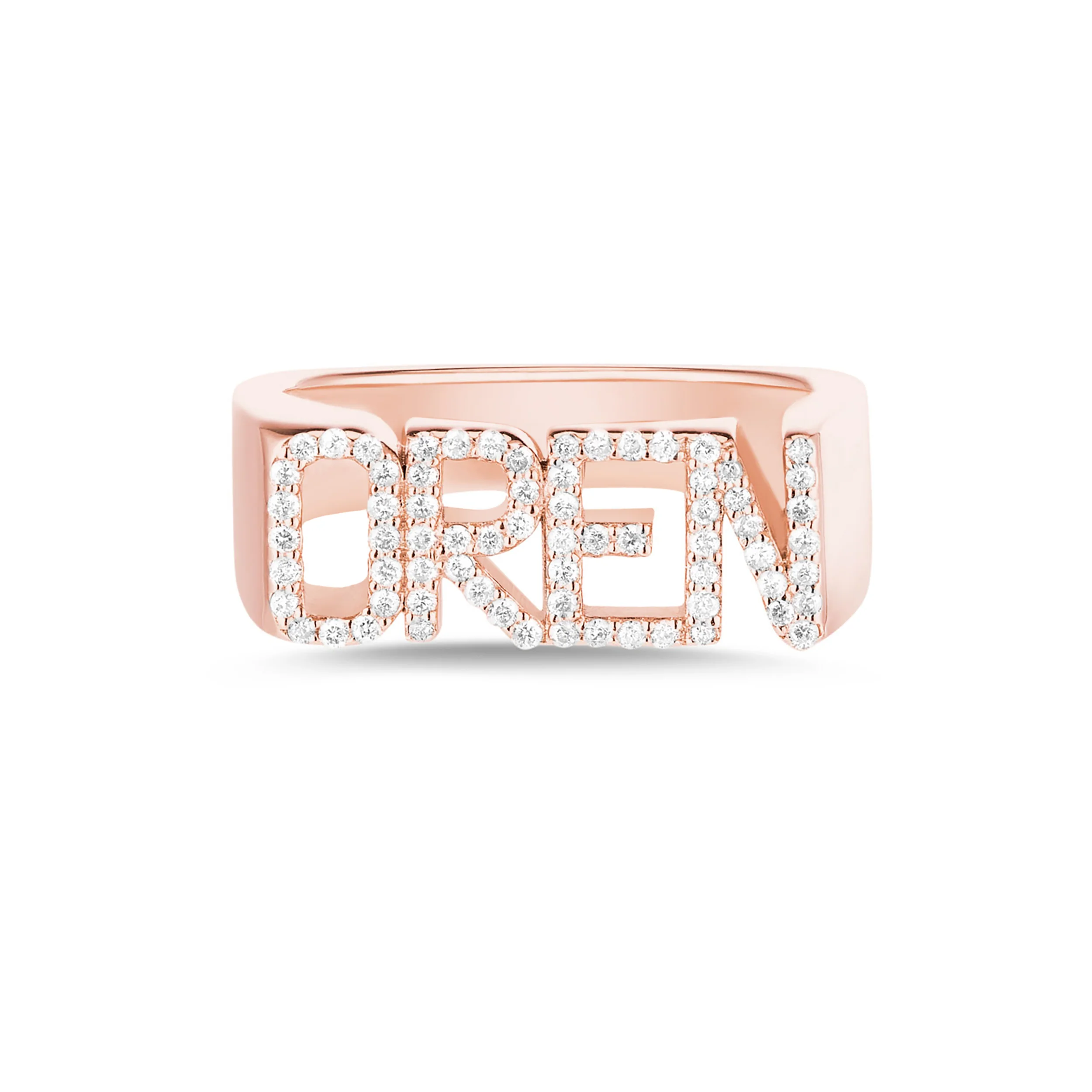 3D Name Ring Custom Diamond Na - Initial Ring Custom avis et prix