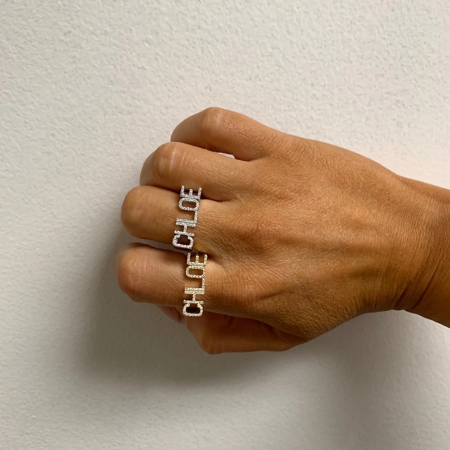 3D Name Ring Custom Diamond Na - Initial Ring Custom avis et prix