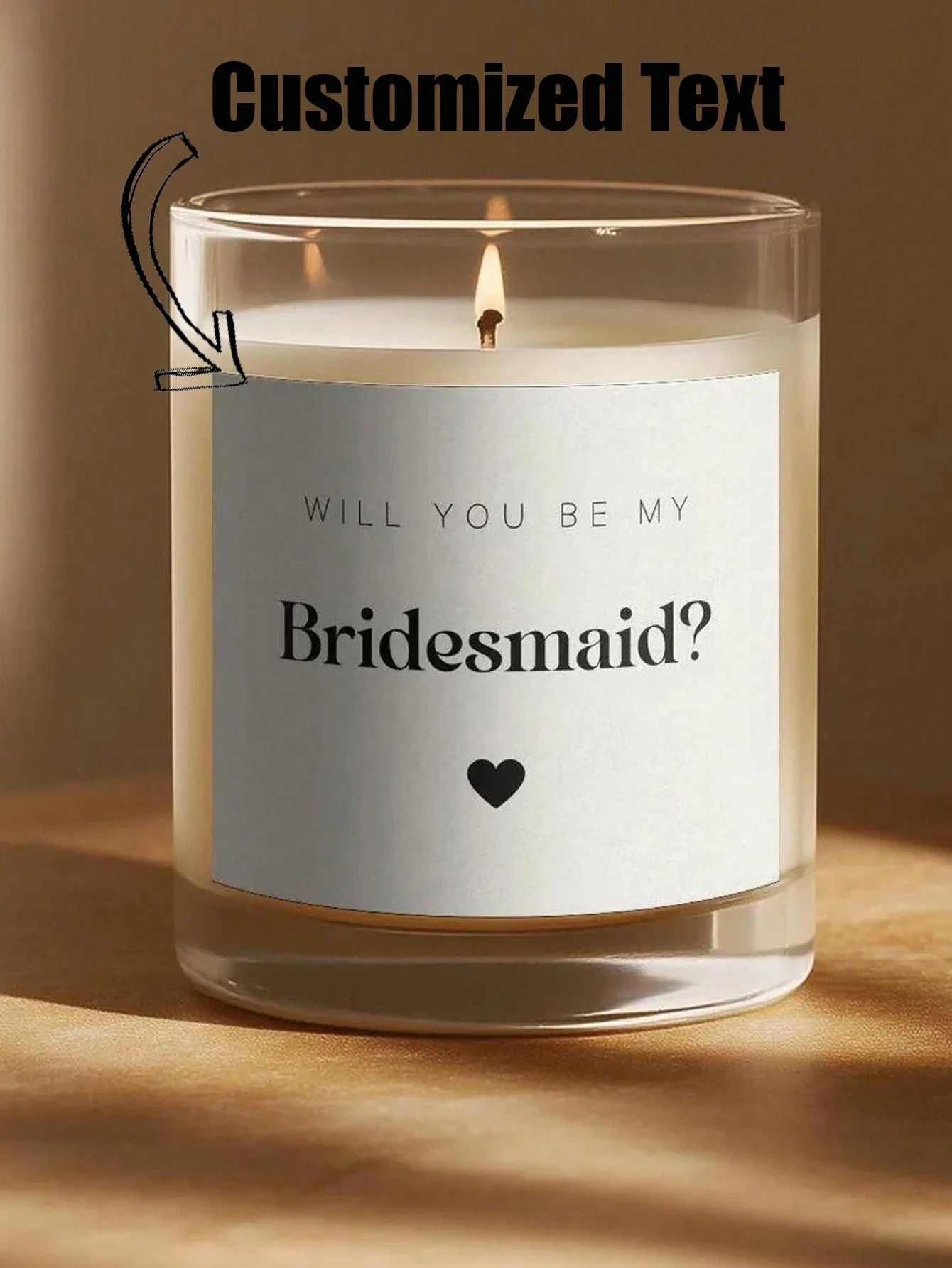 Custom Candle Label Will You B - Personalised Candle Label avis et prix