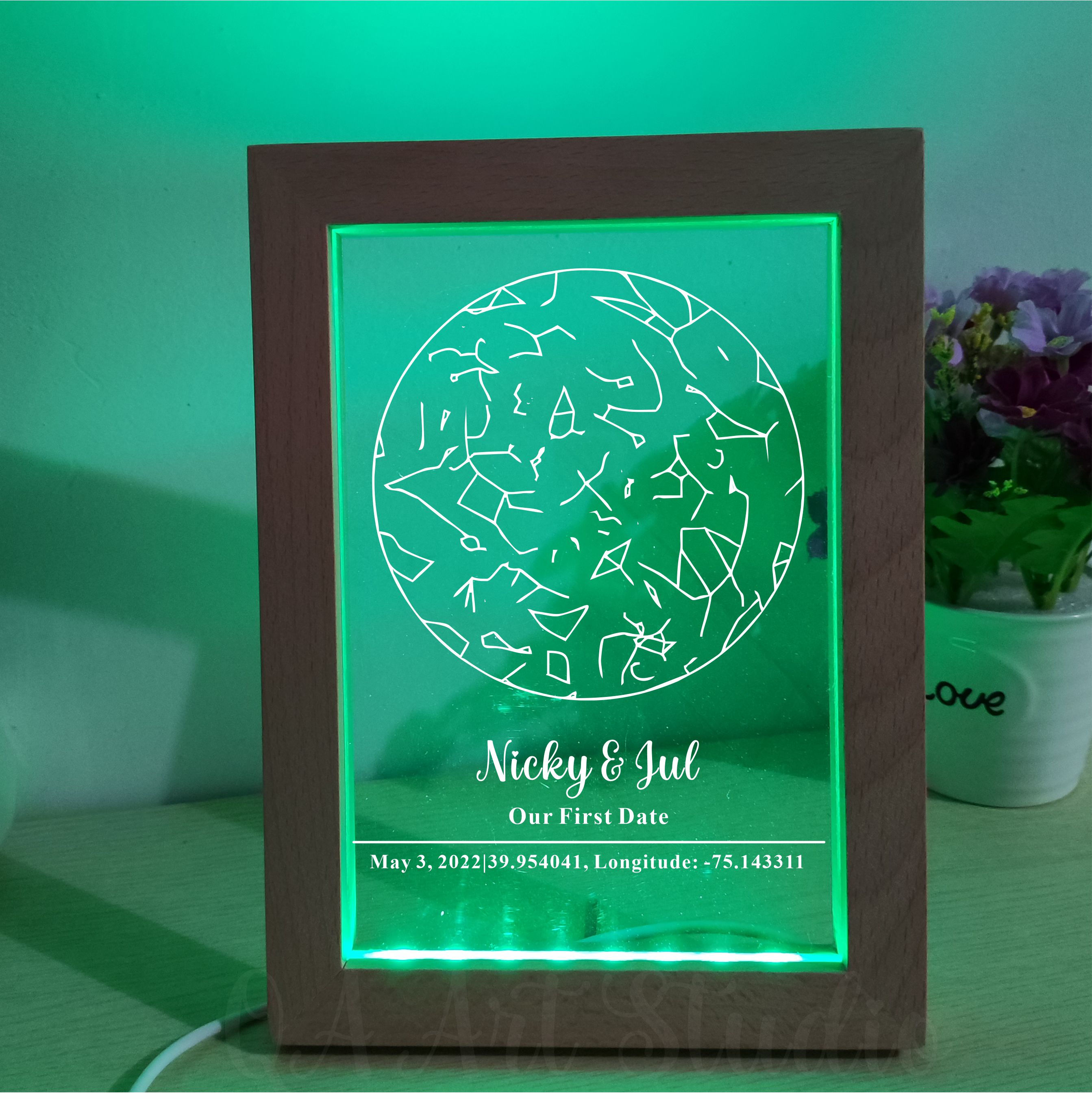 Personalized Wooden Acrylic Ni - Custom Star Map avis et prix