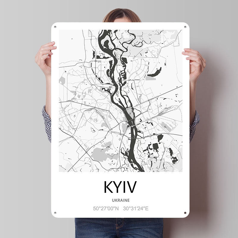 Kyiv City Map Printed Poster C - Custom Map Poster avis et prix
