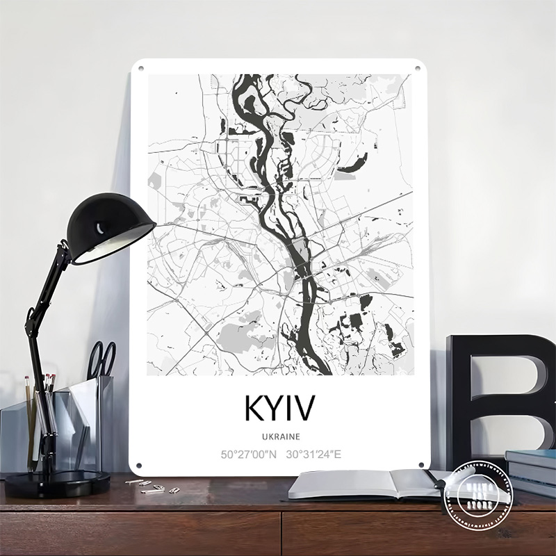 Kyiv City Map Printed Poster C - Custom Map Poster avis et prix