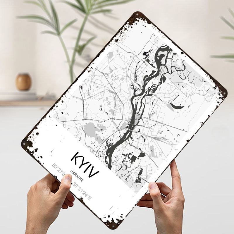 Kyiv City Map Printed Poster C - Custom Map Poster avis et prix