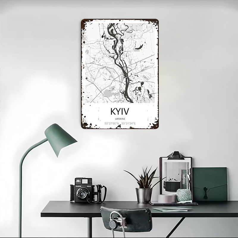 Kyiv City Map Printed Poster C - Custom Map Poster avis et prix