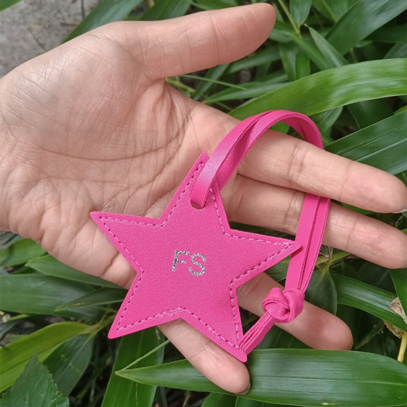 1PCS Free initials five pointe - Monogram Keychain Leather avis et prix