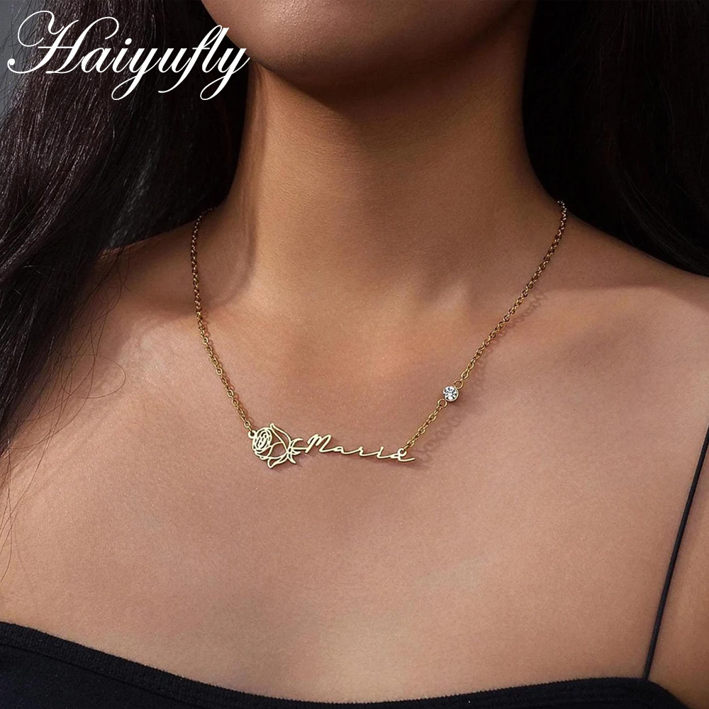 Haiyufly Personalized Custom N - Birth Flower Necklace avis et prix