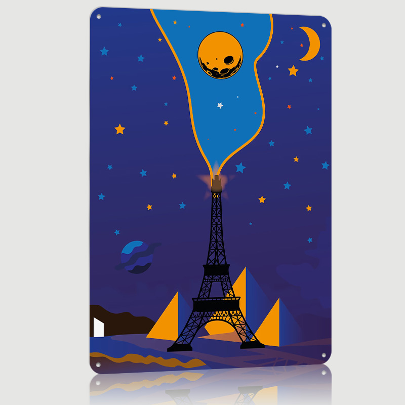 Eiffel Tower Night Sky Poster  - Custom Night Sky avis et prix