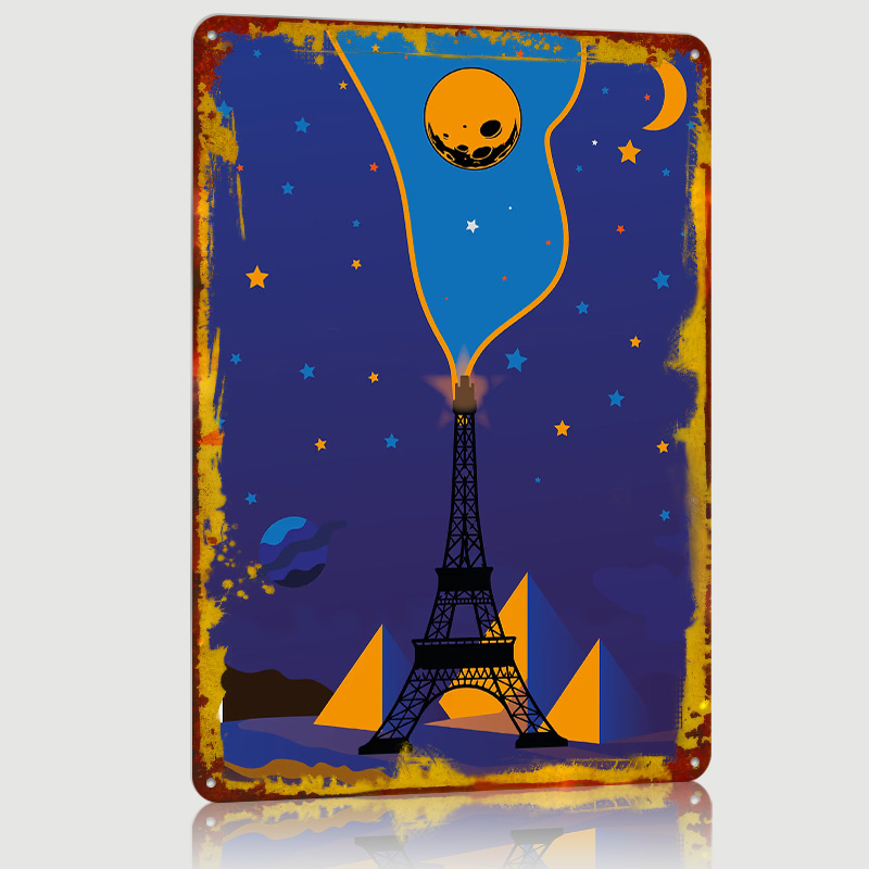 Eiffel Tower Night Sky Poster  - Custom Night Sky avis et prix