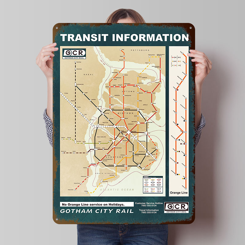 Gotham City Map Printed Poster - Custom Map Poster avis et prix