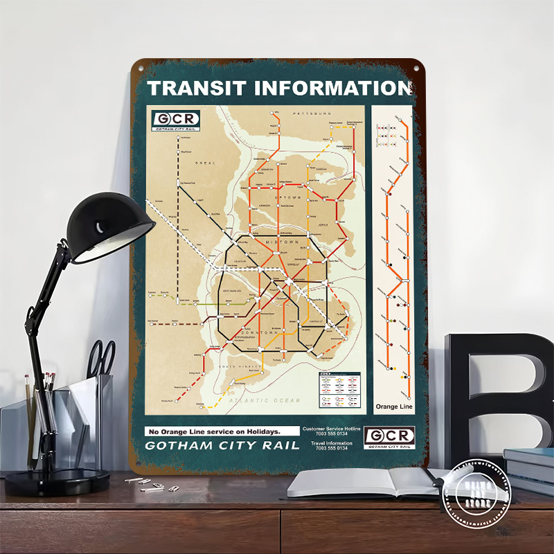 Gotham City Map Printed Poster - Custom Map Poster avis et prix
