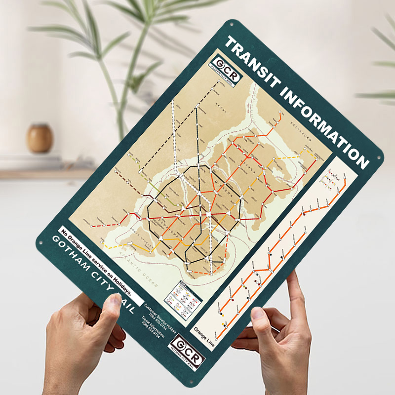 Gotham City Map Printed Poster - Custom Map Poster avis et prix
