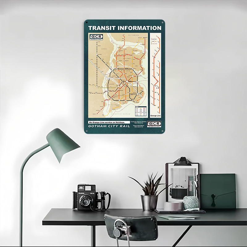 Gotham City Map Printed Poster - Custom Map Poster avis et prix