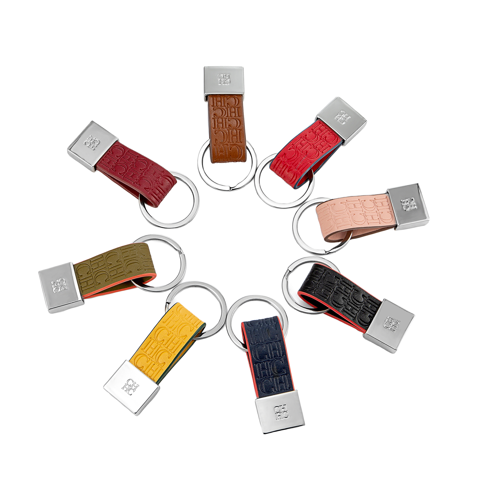 CH Embossed Monogram Leather K - Monogram Keychain Leather avis et prix