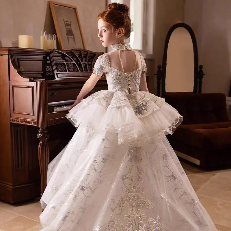 Custom Flower Girl Dress Weddi - Birth Flower Necklace avis et prix