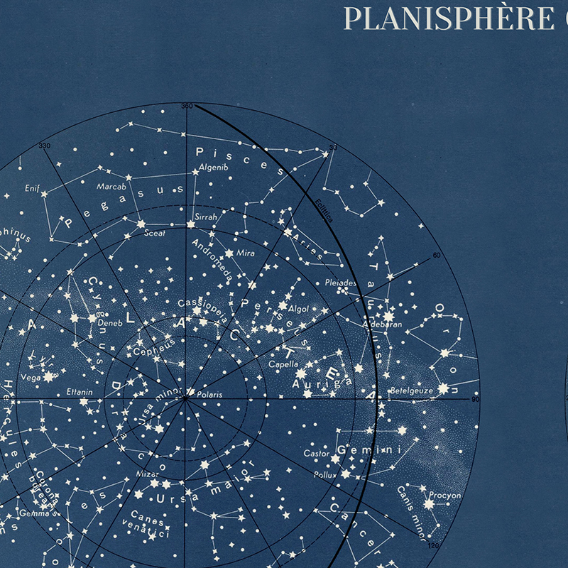 French Double Hemisphere World - Custom Star Map avis et prix