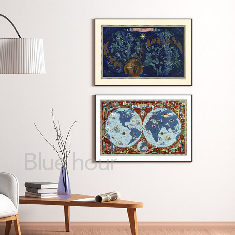 French Double Hemisphere World - Custom Star Map avis et prix