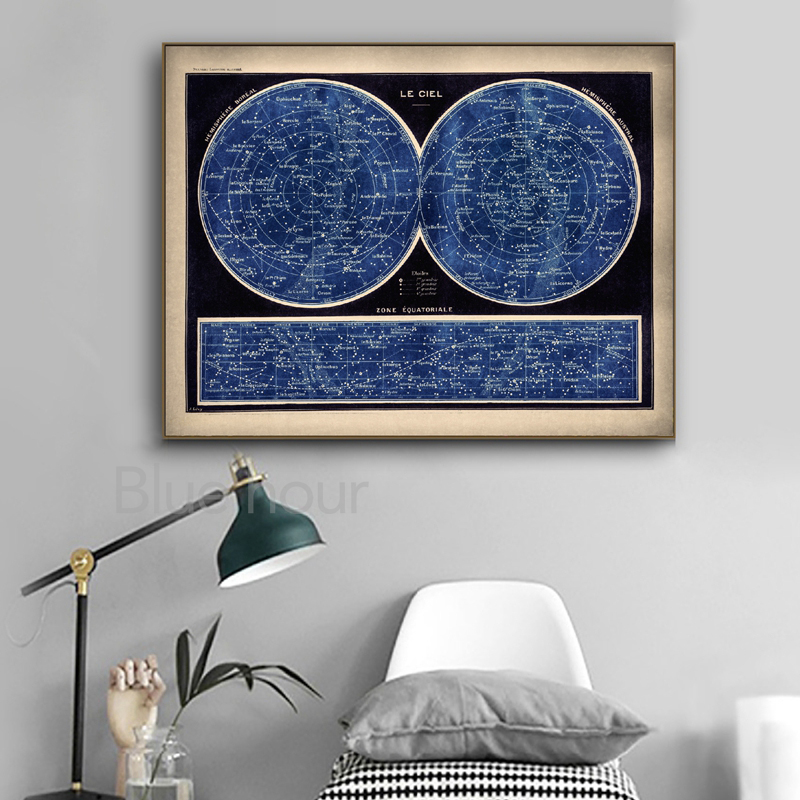 French Double Hemisphere World - Custom Star Map avis et prix
