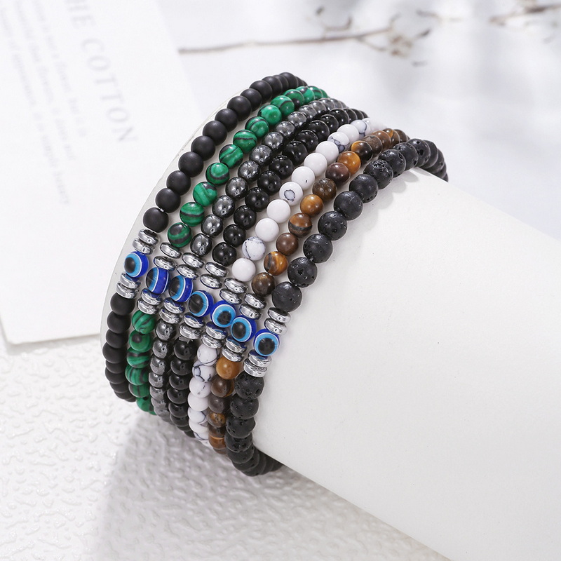 Trendy 4mm Obsidian Hematite N - Coordinates Bracelet avis et prix